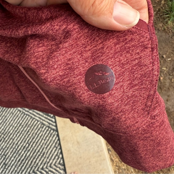 L.L. Bean Cozy Sweatshirt w/ Hood Full Zip Women’s Small Deep Rosewood Heather - Picture 5 of 11